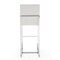 Manhattan Comfort Element 29 Faux Leather Bar Stool in Pearl White and Polished Chrome, PK3 3-BS010-PW - alternate 6